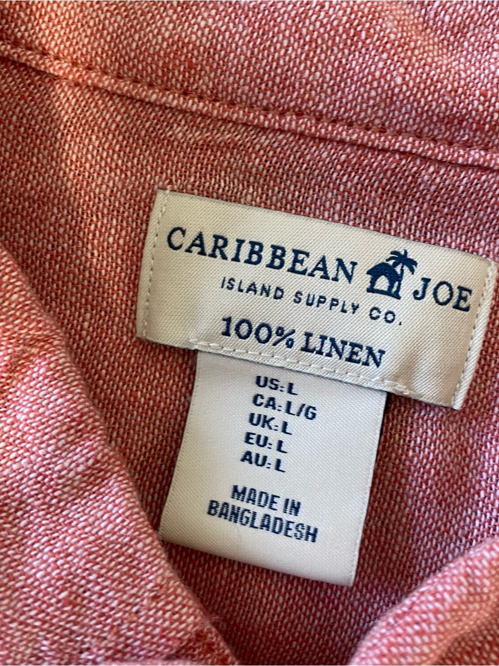 CARIBBEAN JOE 100% Linen Shirt - Picture 4 of 4